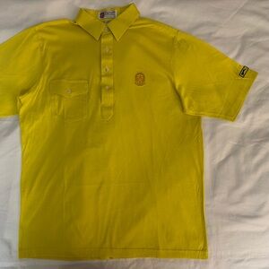 NWOT Slazenger Mens Polo  Aurora Golf Club Yellow VTG Shirt Size L